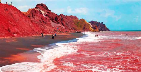 hormuz island iran unveiling  rainbow islands geological wonders
