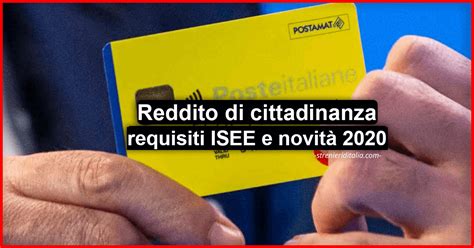 Reddito Di Cittadinanza 2020 Requisiti ISEE A Chi Spetta Domanda