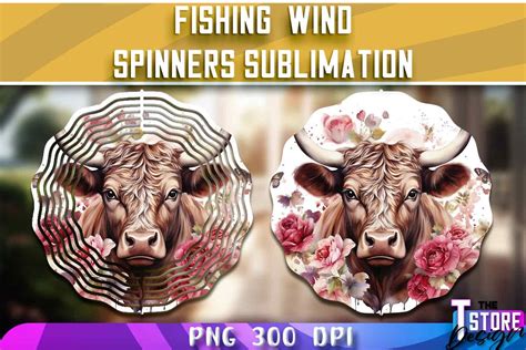 Cow Wind Spinners Sublimation Png Graphic By The T Store Design