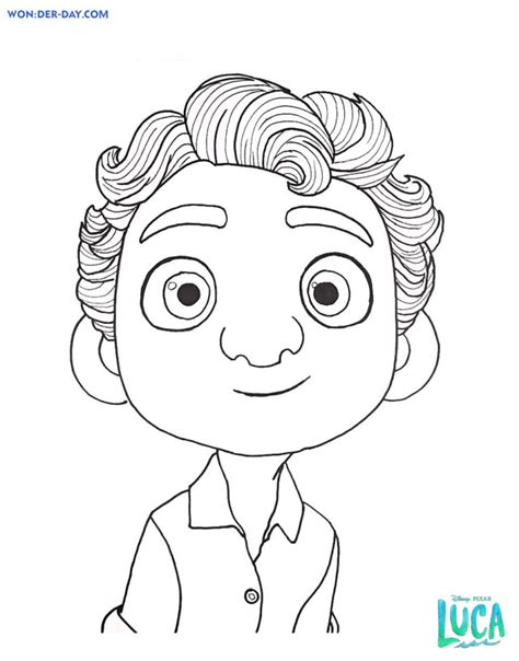 Luca Disney Pixar Coloring Pages Luca Coloring Pages P Ginas Para Hot