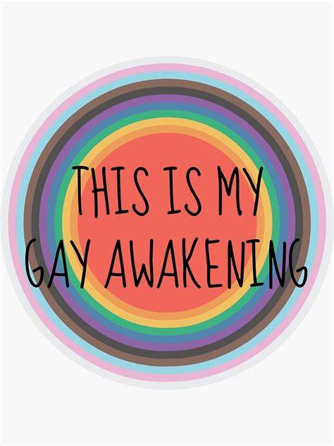 This Is My Gay Awakening Sticker For Sale By Creedesigns Redbubble