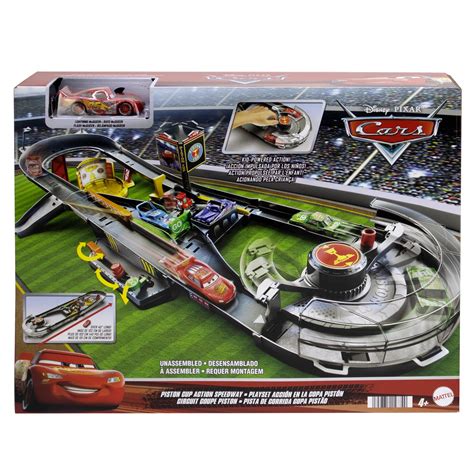 Disney And Pixar Cars Piston Cup Action Speedway Playset Hpd81 Mattel