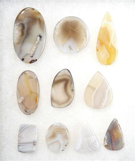 Set X10 Agata 333 Carati Cabochon Pietra Naturale Ref BY40 EBay