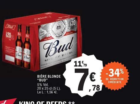 Promo Bi Re Blonde Bud Chez E Leclerc Icatalogue Fr