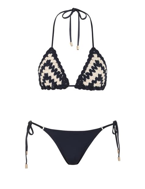 Zimmermann Anneke Crochet Bikini In Black Lyst