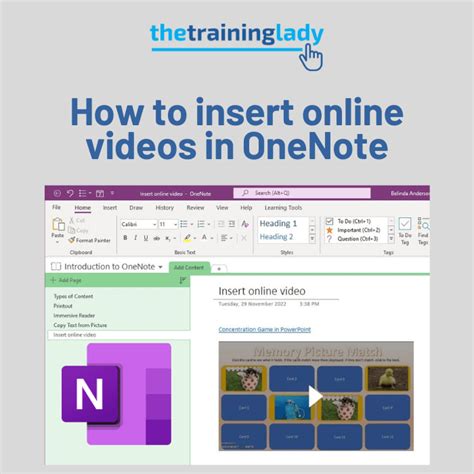 How To Insert Online Videos In Onenote The Training Lady