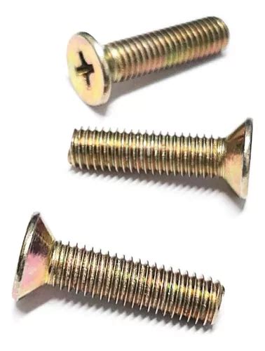 Tornillo de máquina Phillips M5 x 20 mm de cabeza plana 100 piezas