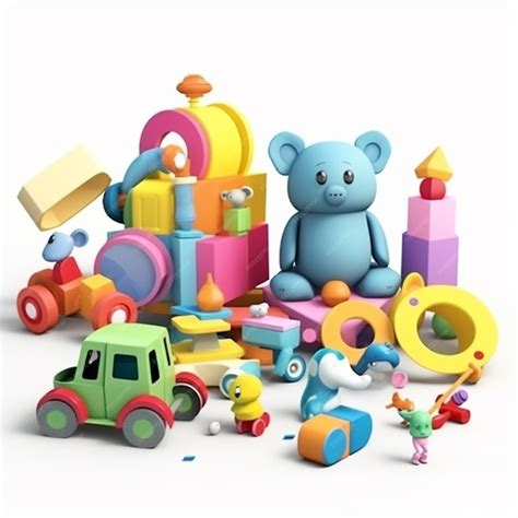 Muitos Brinquedos - Há muitos brinquedos que são de cores e tamanhos diferentes. | Foto Premium