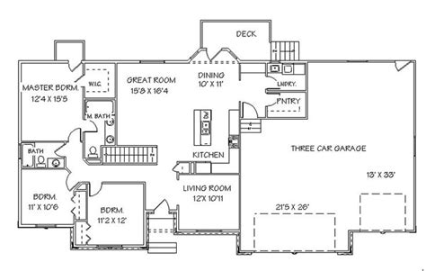 Ranch Style Floor Plans With Basement