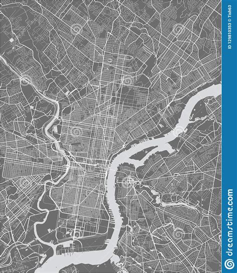 Mapa De La Ciudad De Philadelphia Pennsylvania Los E E U U Stock De