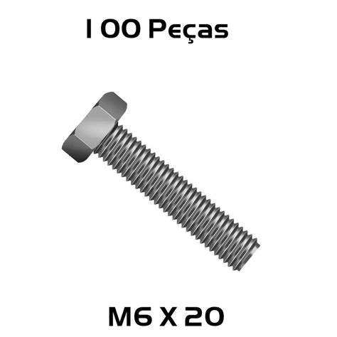 Parafuso Sextavado M X Inox Ma Rosca Inteira Und Loja Brafer