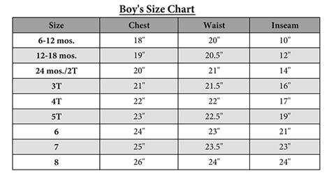 Size Charts