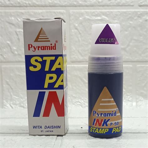 Jual Tinta Stampel Stempel Stamp Pad Pyramid Ungu Cc Shopee