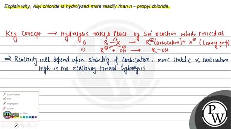 Explain Why Allyl Chloride Is Hydrolysed More Readily Than N