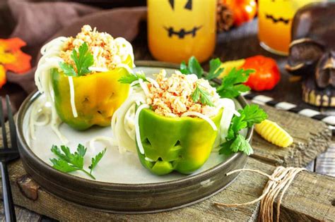 Halloween Stuffed Pepper Jack O Lanterns How To Make Recipes