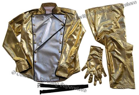 Mj Michael Jackson History Tour Concert Golden Suit Uniform Cosplay