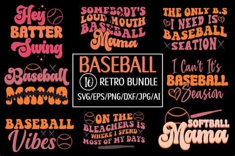 Baseball Svg Bundle Baseball Tshirt Bun Graphic By Creative Mass