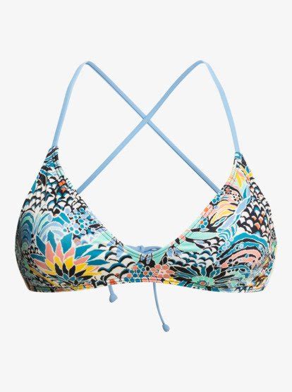 Marine Bloom 2021 Athletic Tri Bikini Top For Women Roxy