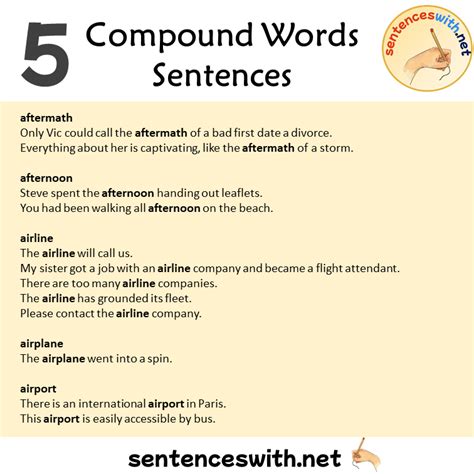 compound words sentences compound nouns examples sentences