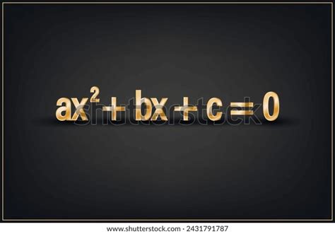 Quadratic Equation Education Science Formula Vector Stock Vector ...