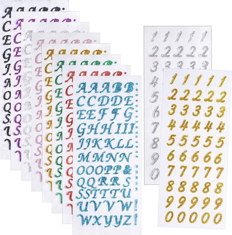 Amazon Alphabet Stickers 10 Sheets Colored Alphabet Letters