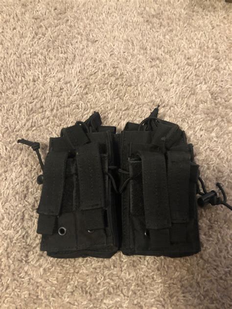 Sold Black Double Stack Molle Mag Pouch Hopup Airsoft