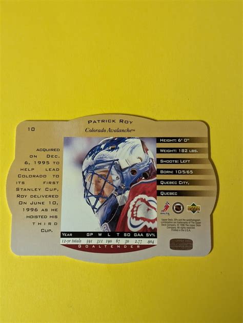 Spx Gold Patrick Roy Colorado Avalanche Ebay