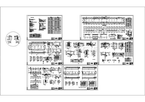 主厂房吊车梁系统结构设计cad施工图工业建筑土木在线