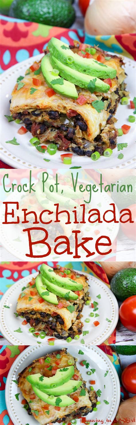 Crock Pot Vegetarian Enchilada Casserole