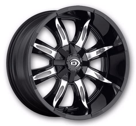 Vision Off Road Wheels Manic Gloss Black With Machined Face