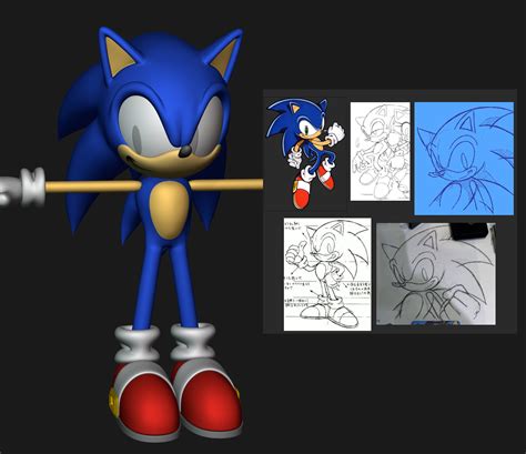 Sonic Character Model Sheet