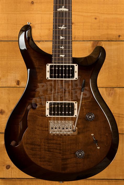 Prs S2 Custom 22 Semi Hollow Burnt Amber Burst