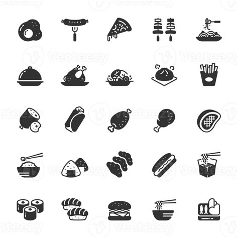 Icon Set Food And Meal 23220415 Png