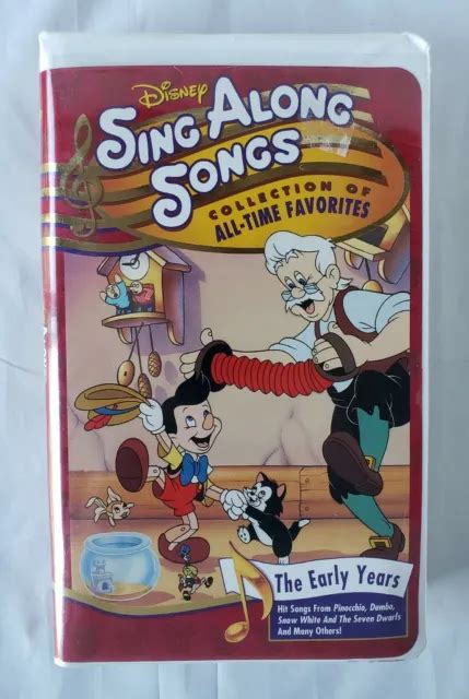 Disney Sing Along Songs The Early Years Vhs Video Tape Clamshell Case