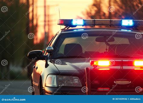 Undercover Police Car with Siren, Unexpected Chase Stock Photo - Image ...