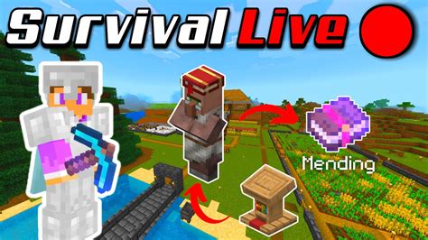 Minecraft Bedrock Survival Livestream Building Villager Hall And