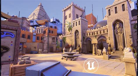artstation desert town environment