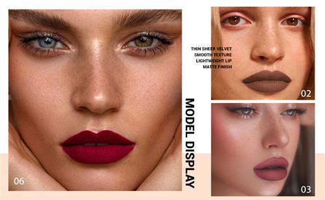 Amazon Evpct Pcs Brown Nude Pink Mauve Red Maroon Silky Velvet Matte Liquid Lipstick Lip