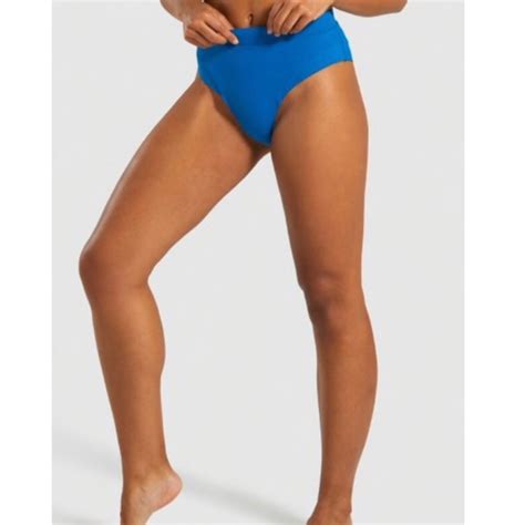 Gymshark Swim Nwt Gymshark Horizon Sport Bikini Bottoms Blue Poshmark