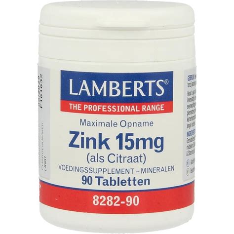 Lamberts Zinc Citraat 15mg 90 Tabletten