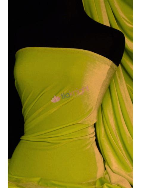 Velvet Velour Stretch Spandex Lycra Apple Green Q559 Apgr