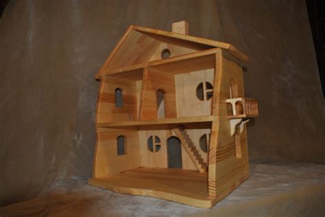 Handmade wooden dollhouse by Sukhanov on Etsy