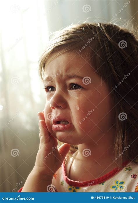 child  crying stock image image  closeup