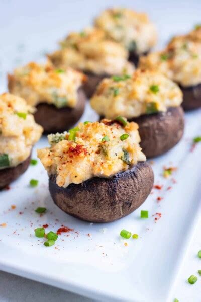 Crab Stuffed Mushrooms Recipe Evolving Table