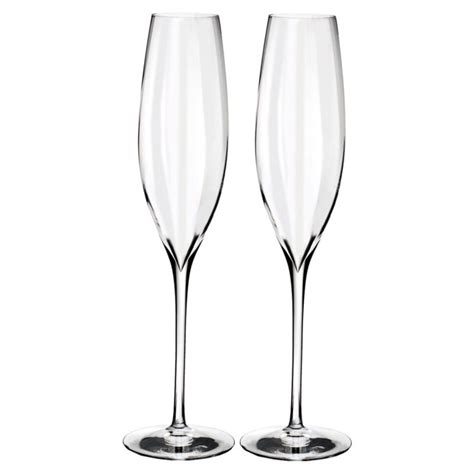 Waterford Elegance Optic Classic Champagne Flute Pair Berings