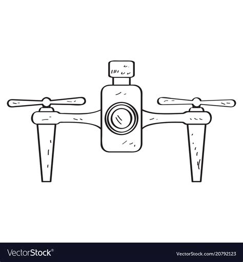 Drone Toy Sketch Royalty Free Vector Image Vectorstock