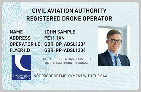 Caa Drone Operator Identity Card And Lanyard Etsy