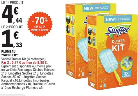 Promo PLUMEAU SWIFFER Chez E Leclerc