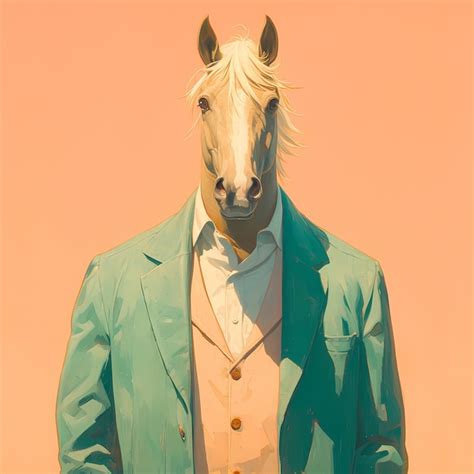 Premium Photo Professional Horse In A Suit