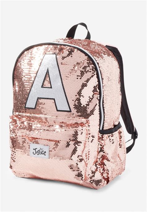 Sequin Sparkle Initials Backpack Justice Backpacks Girl Backpacks
